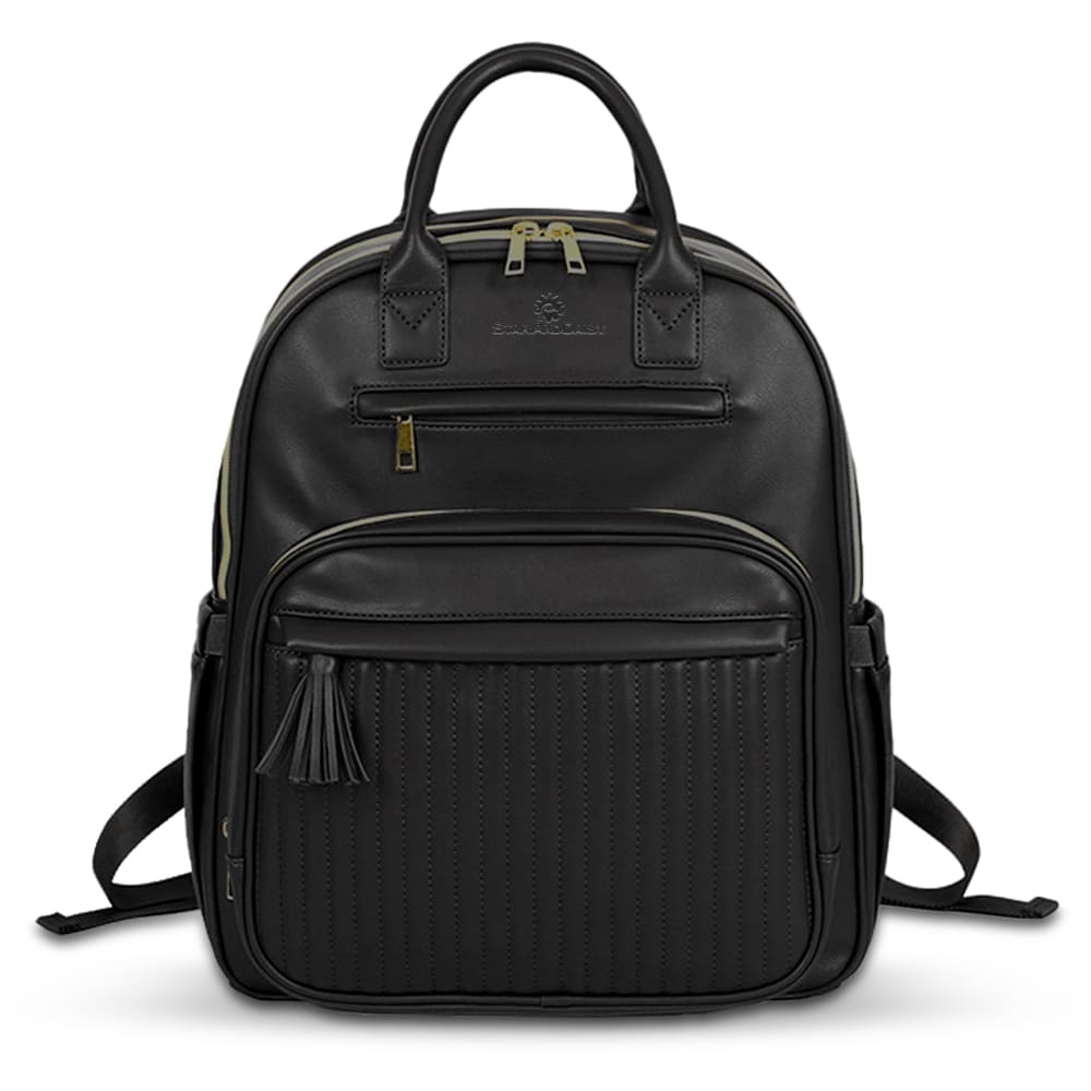 StarAndDaisy Diaper Bag Backpack Baby Changing Bags - Luxe Black