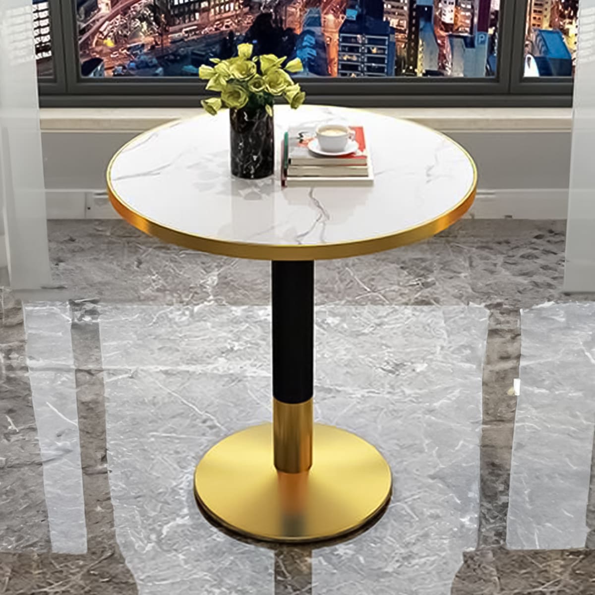 White Round Dining Table