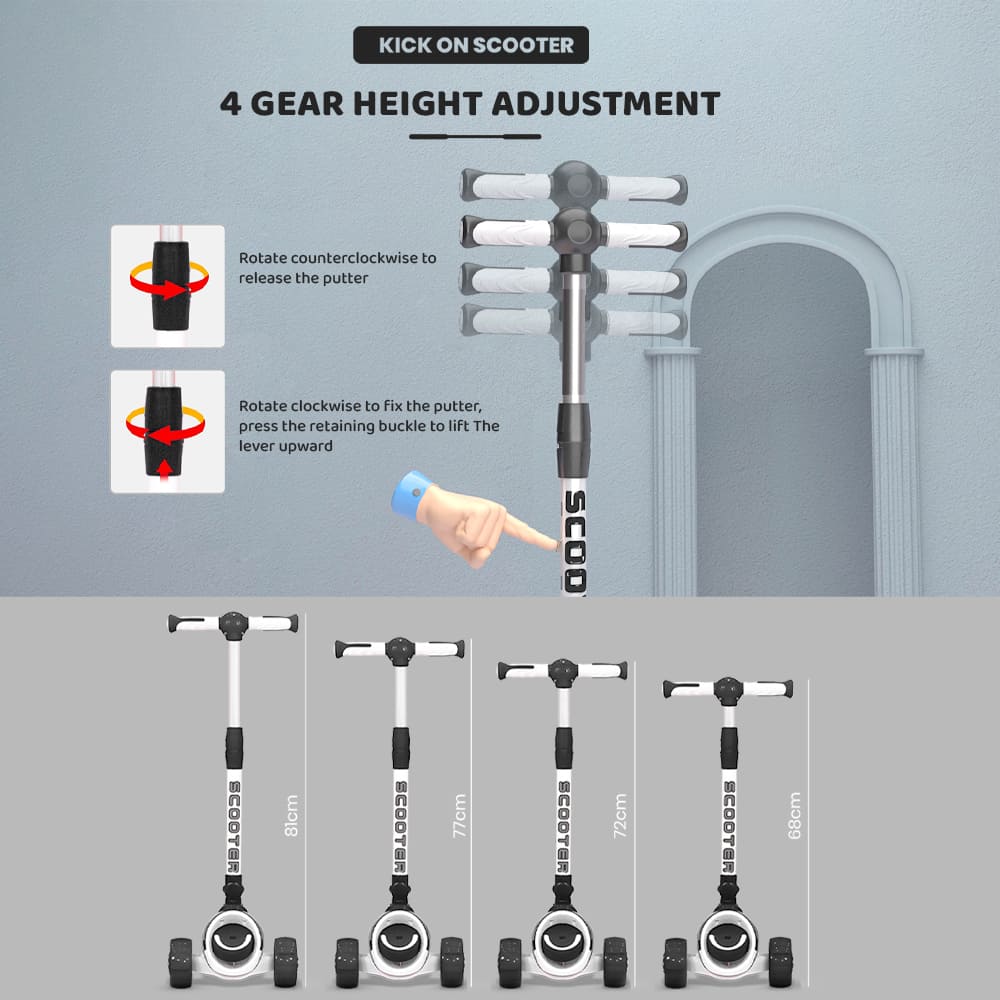 Toddler Scooter for Kids Charcoal Grey