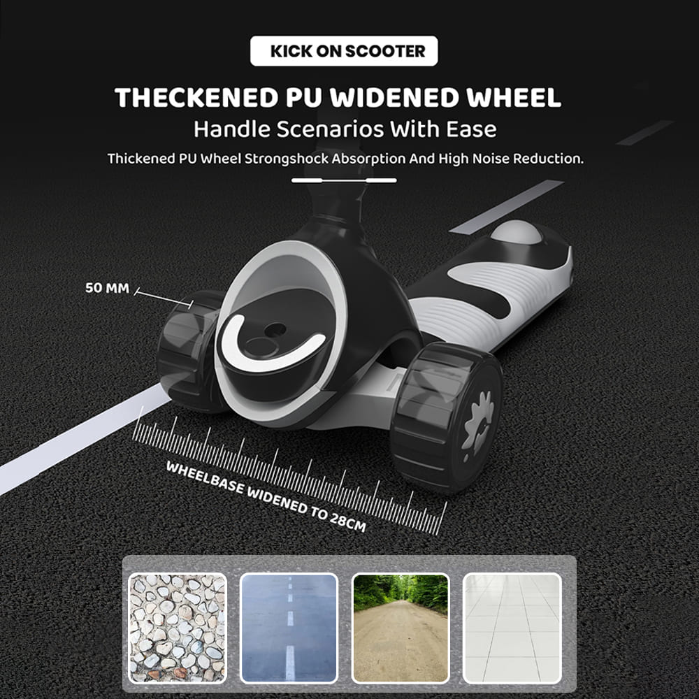 Toddler Scooter for Kids Charcoal Grey