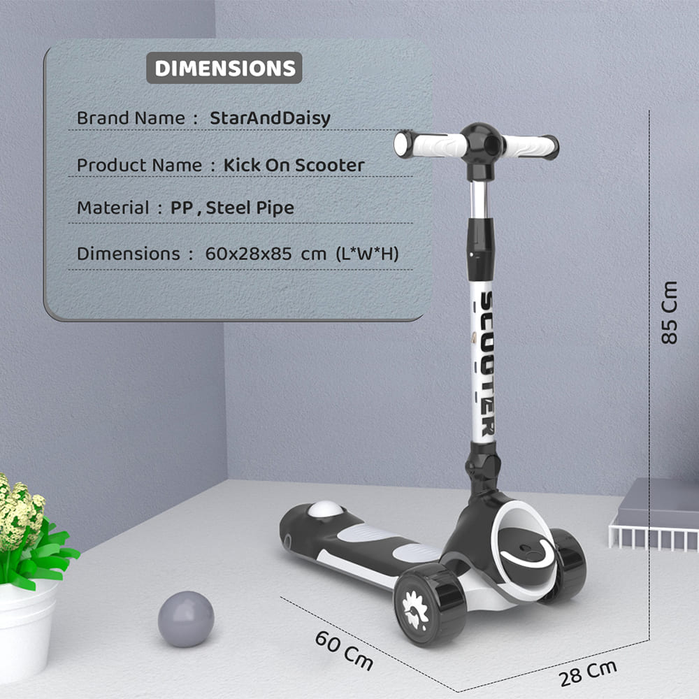 Toddler Scooter for Kids Charcoal Grey