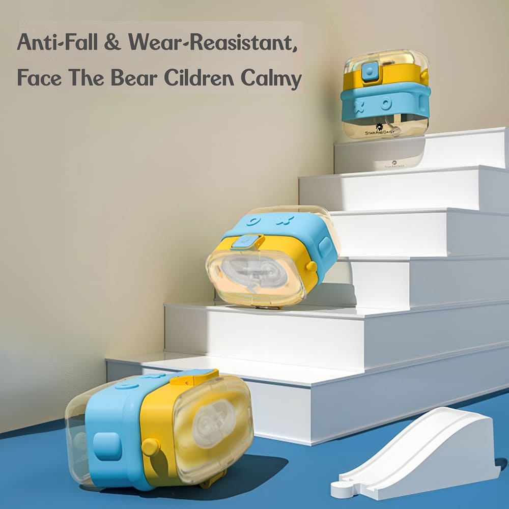 Kids' sports water bottles with easy-to-use straws