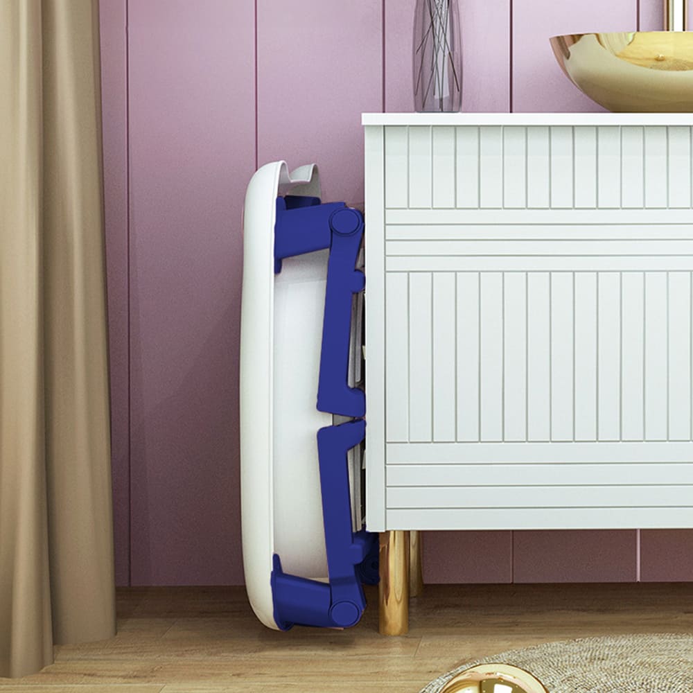 Bathing Tub For Newborn Baby, Vertical Bath Tub with Cushion, Newborn Comfort to Toddler Fun (Blue) – StarAndDaisy