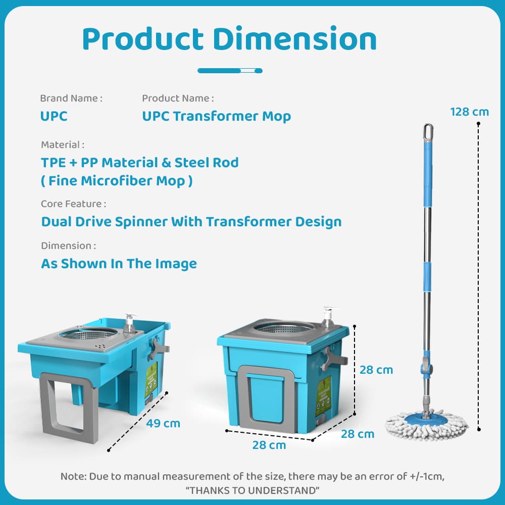 Spin Mop Tranformer-Blue-Grey