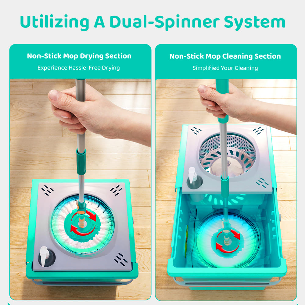 Spin Mop Tranformer-Green-Orange