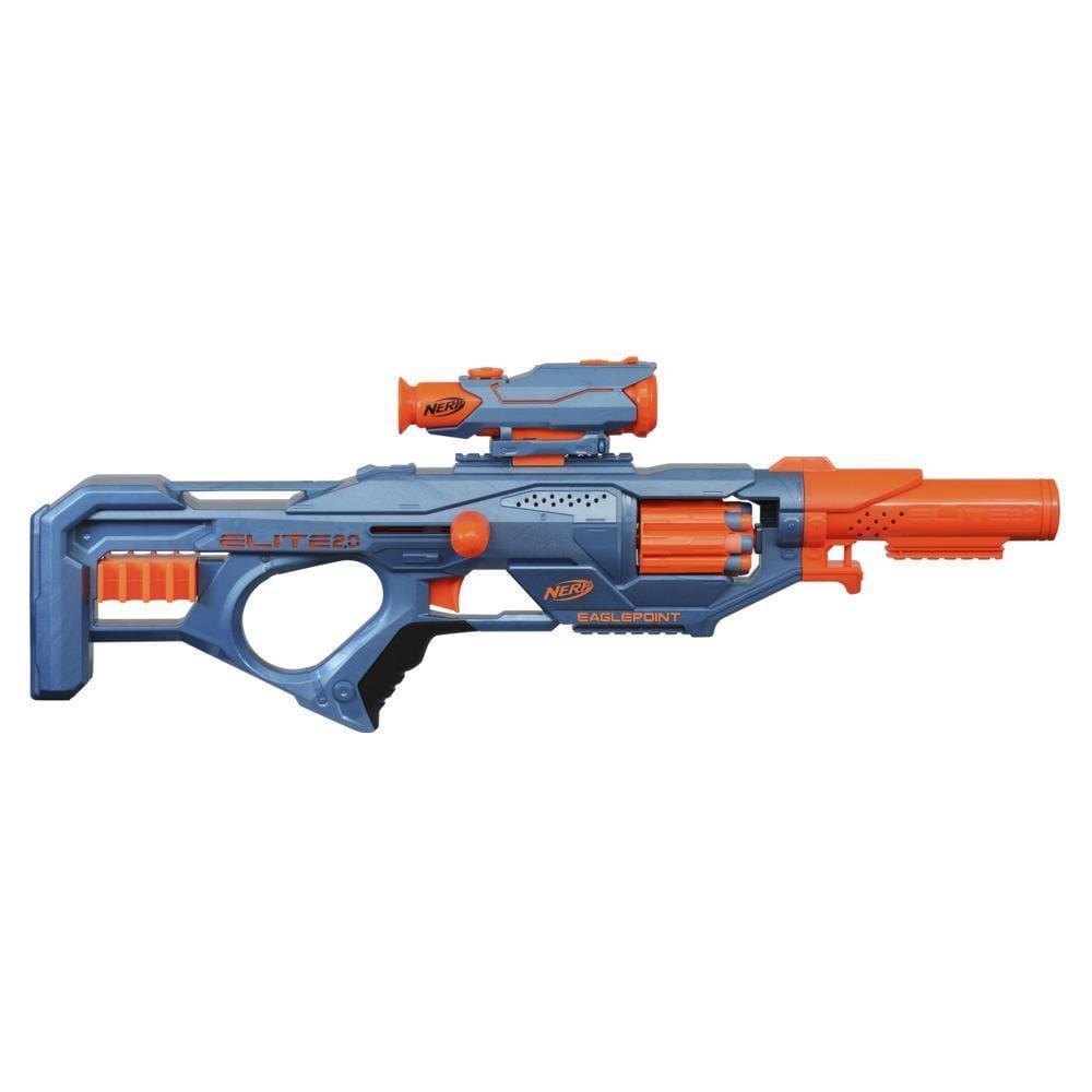 Nerf Elite 2.0 Eaglepoint RD-8 Blaster, 8-Dart Drum, Detachable Scope and Barrel, 16 Official Elite Darts