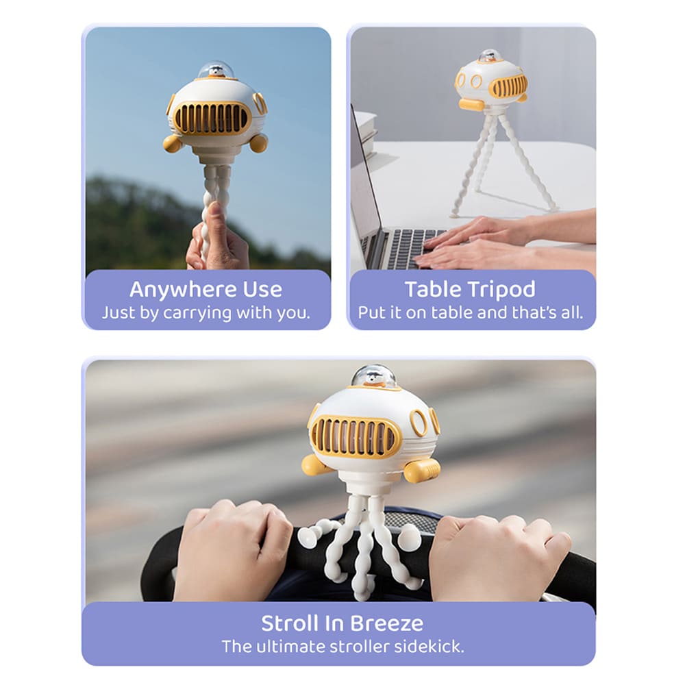 Compact Pram fan for babies