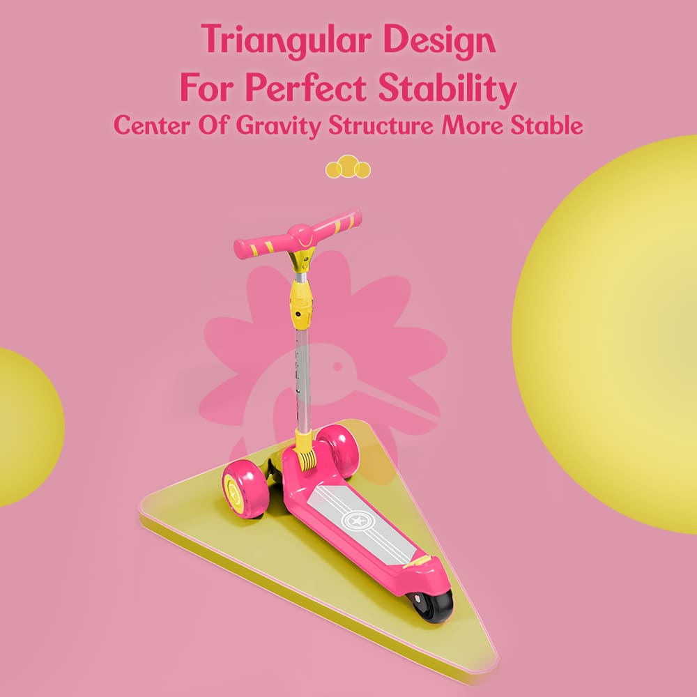 kids glider scooter triangular design