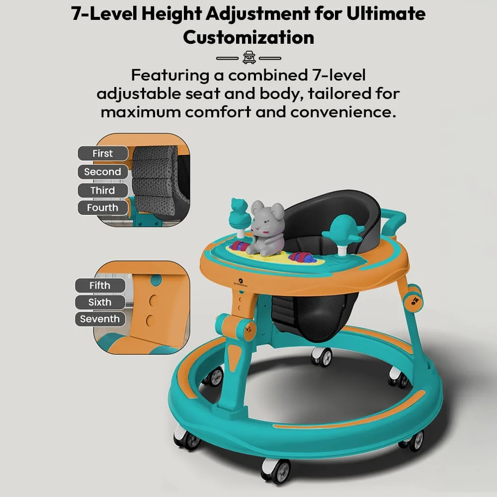 Adjustable height walker