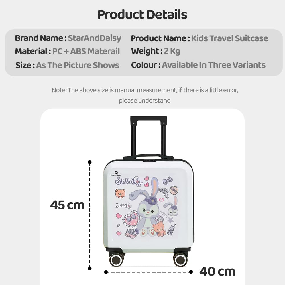 Dimension of Kids Trolley Bags