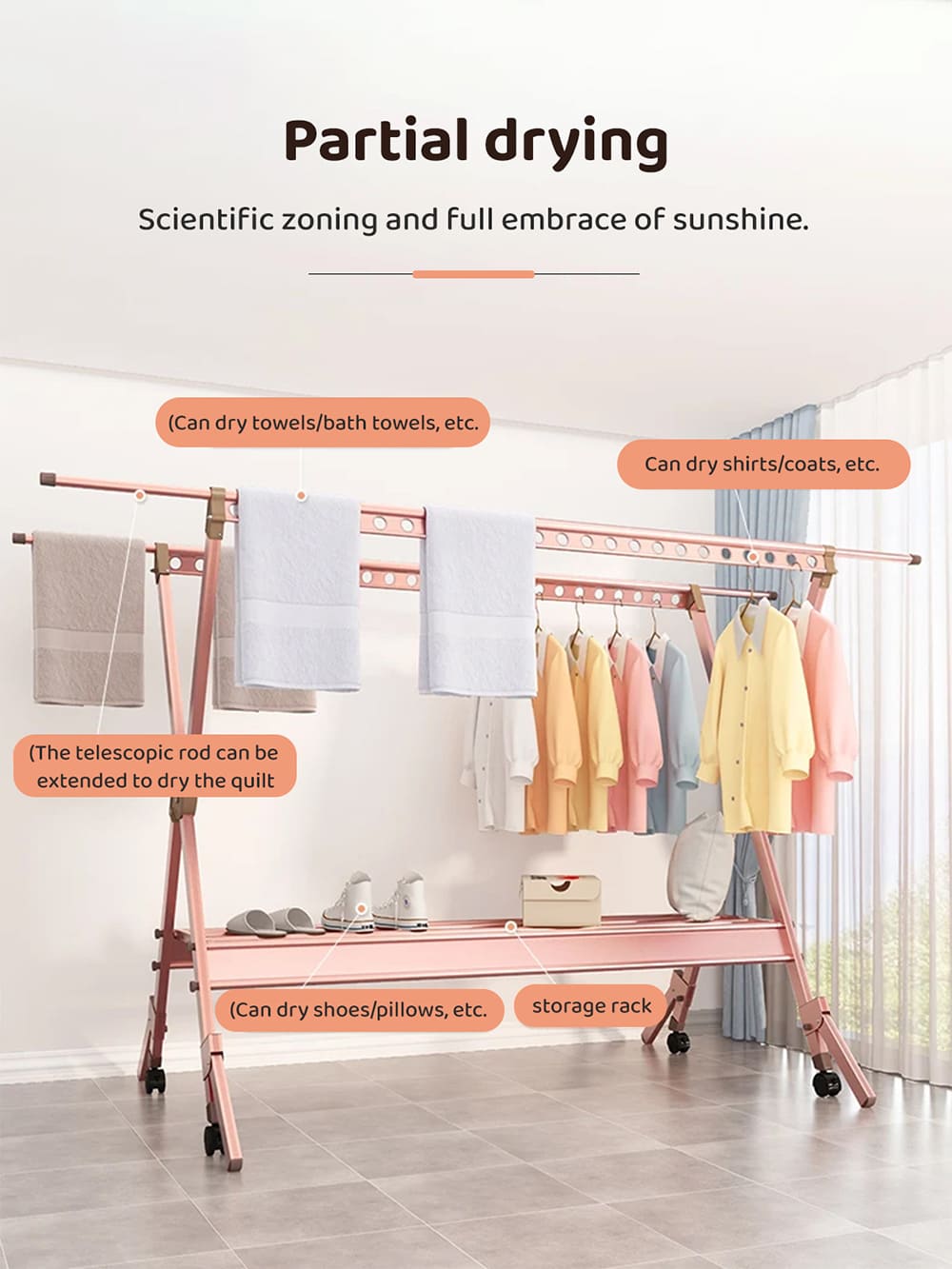 cloth drying stand for balcony