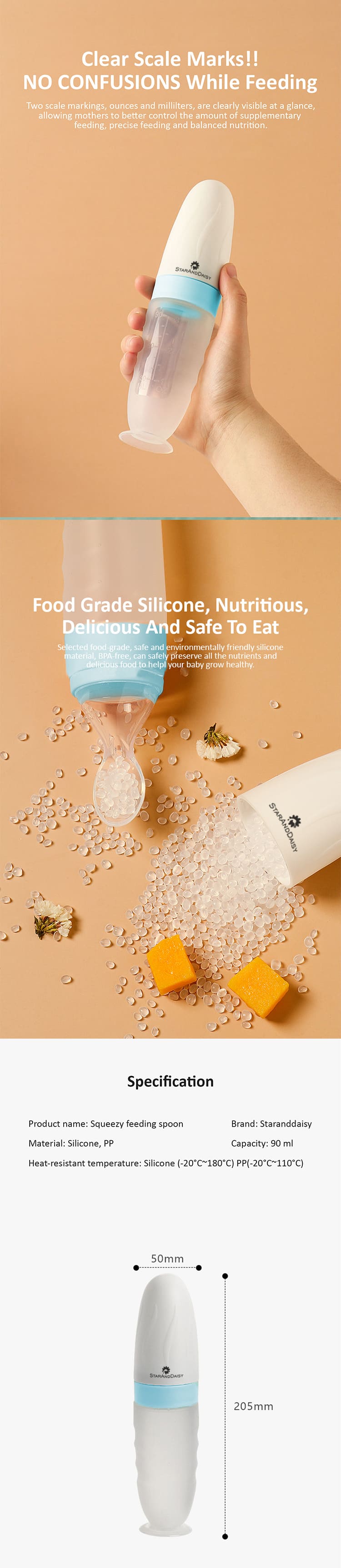 Squeezy Silicone Food Feeder for Baby