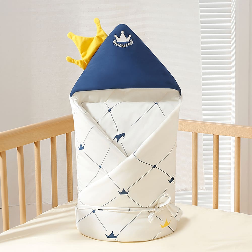 Baby Wrap Blanket - Lightweight Swaddle Wrapper for Newborn Babies with Soft and Breathable Fabric - Blue