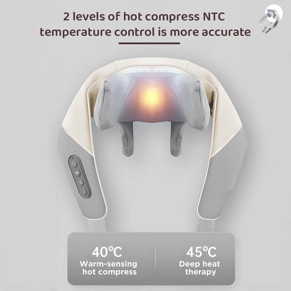 Neck Massager with Auto-Adjusting Nodes