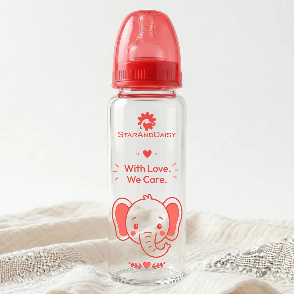 Baby Bottle Glass Main Image - Red
