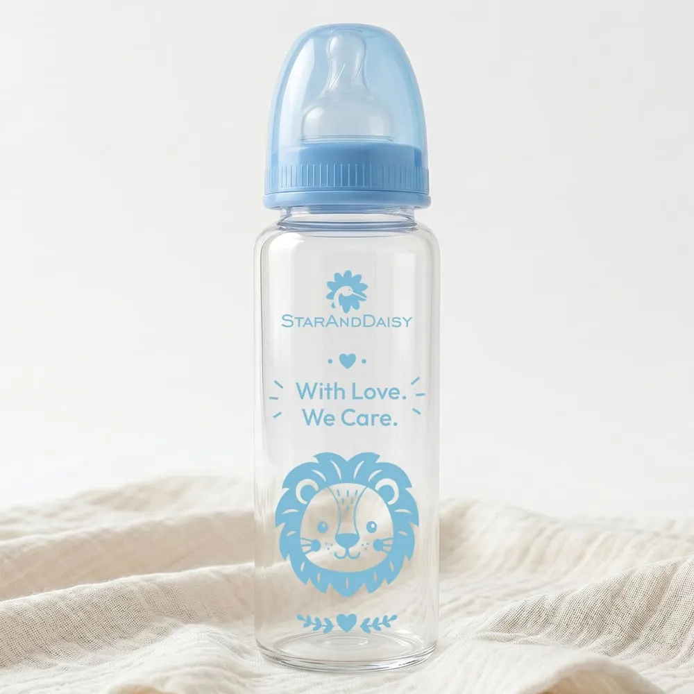 Baby Bottle Glass Main Image -Blue