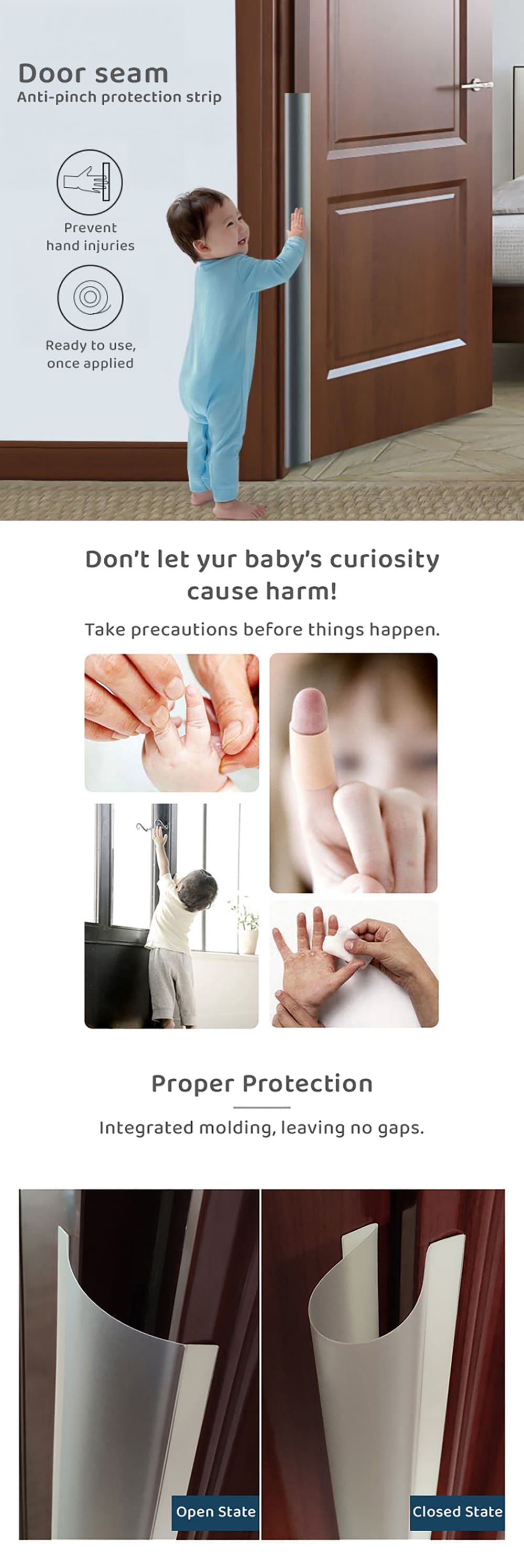 Baby Finger Anti Pinch Safety Door Guards large