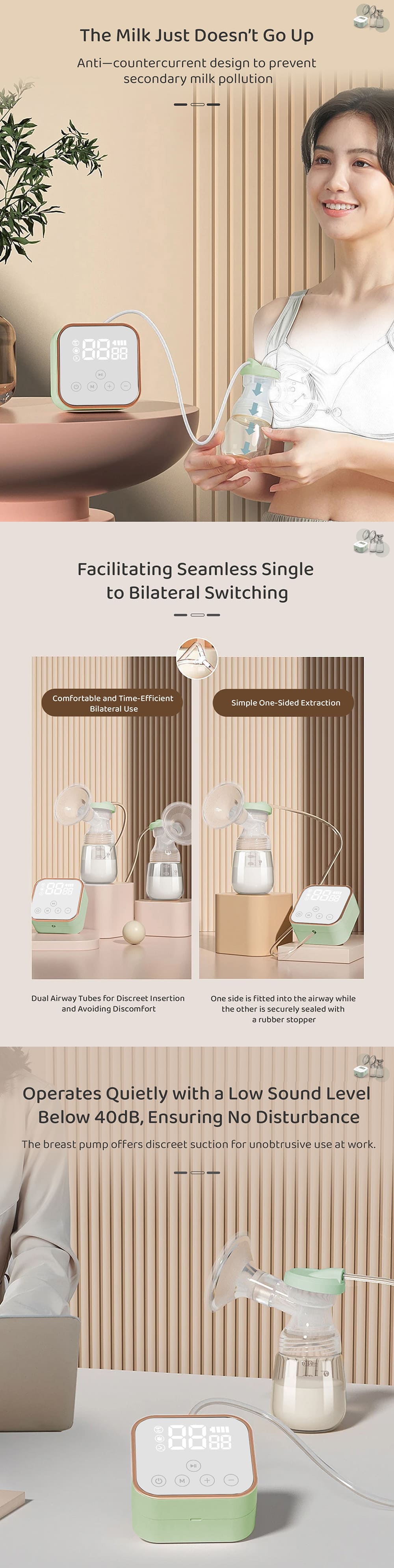 Double Breast Pump with Low Sound