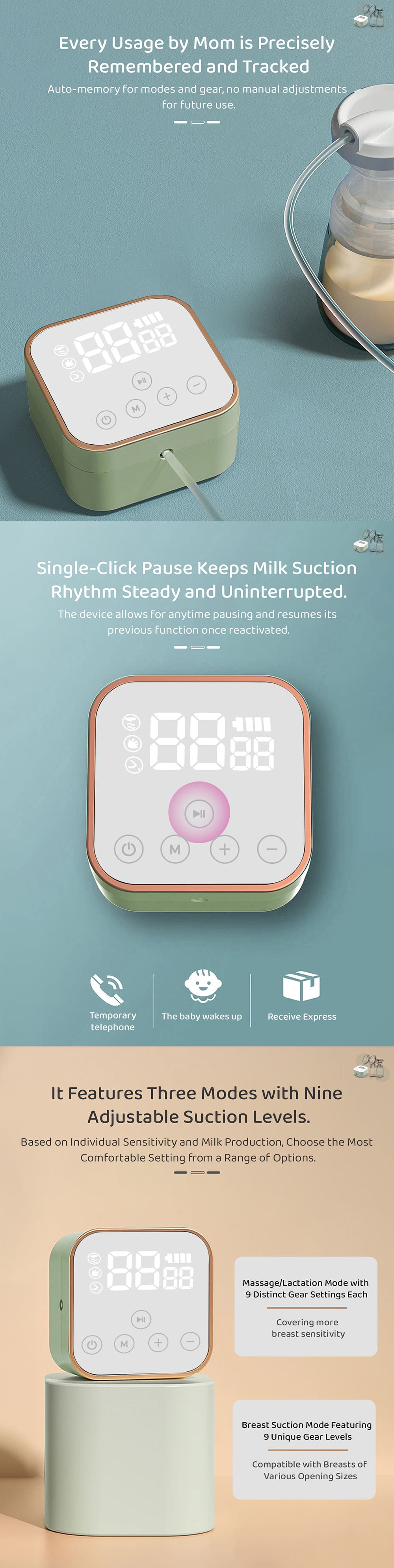 Double Breast Pump with Single Click