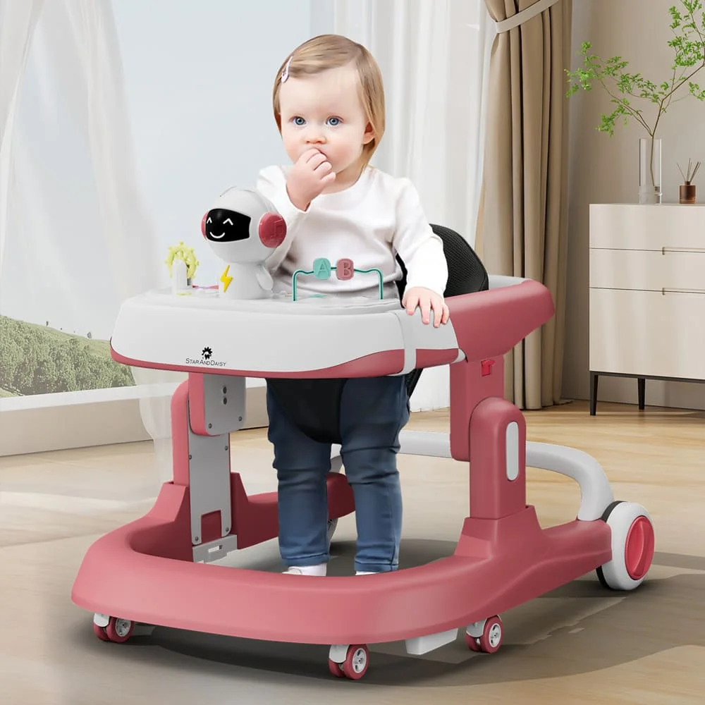 StarAndDaisy Premium Multifunctional Baby and Kids Walker with Toy Tray (Pink)