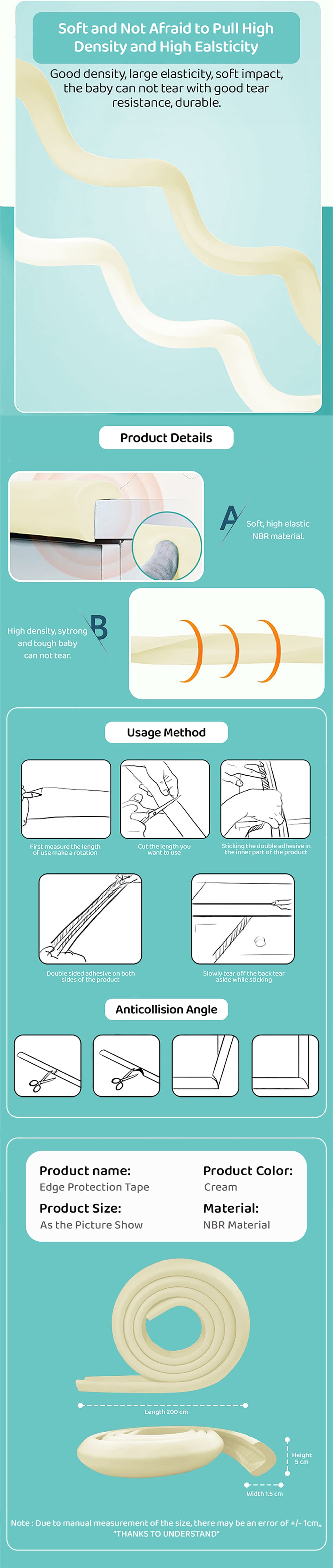  Product Specification for Baby Edge Guard