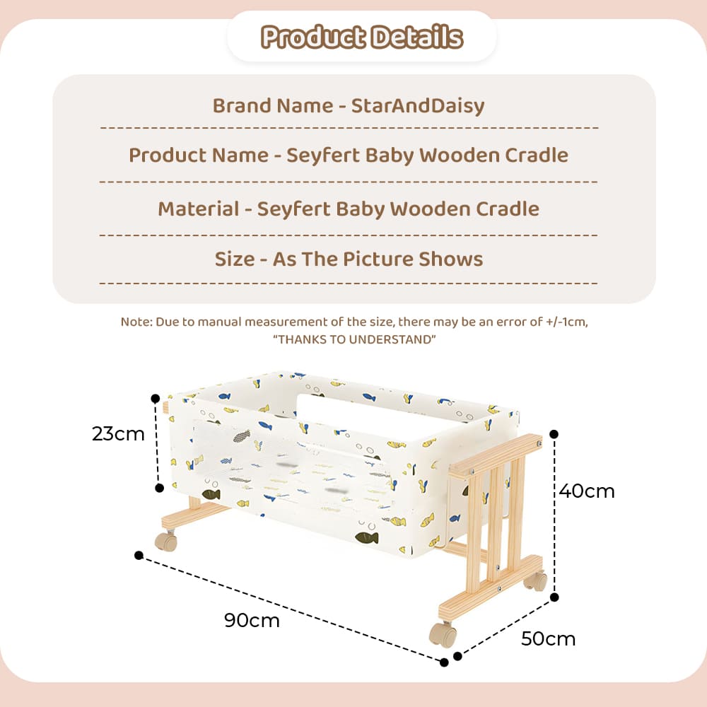Specification of Baby Sayfert Wooden Cot