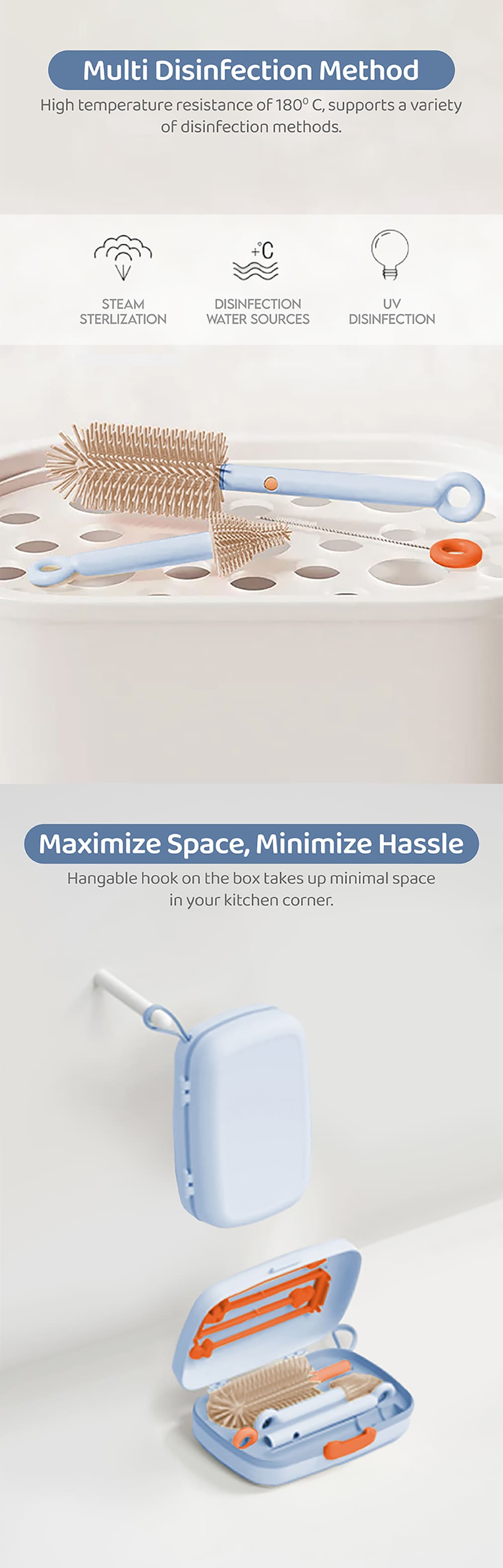 Baby Bottle Cleaning Brush Set