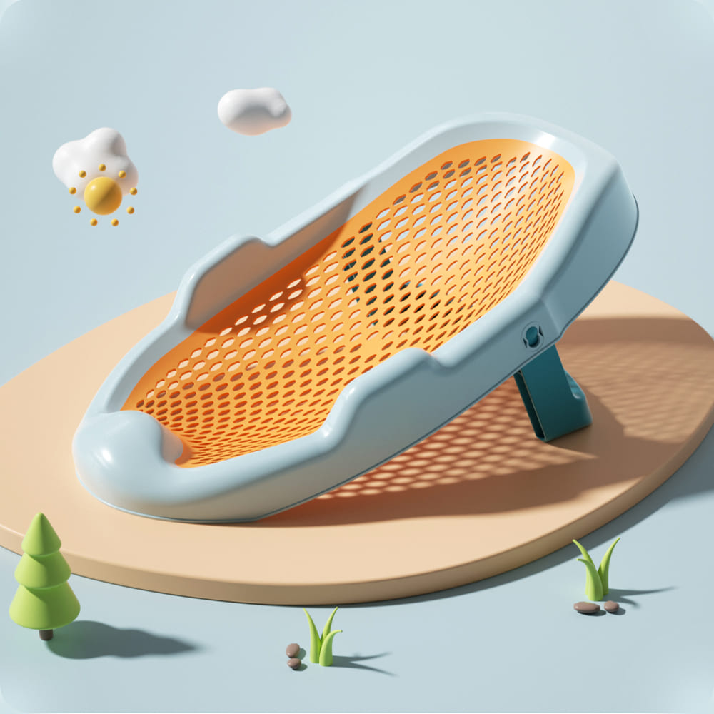 bather seat orange blue