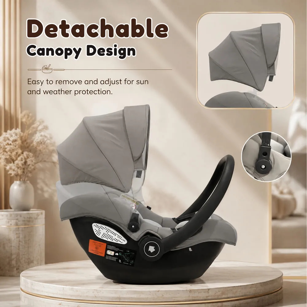 detachable baby carry cot and car seat green