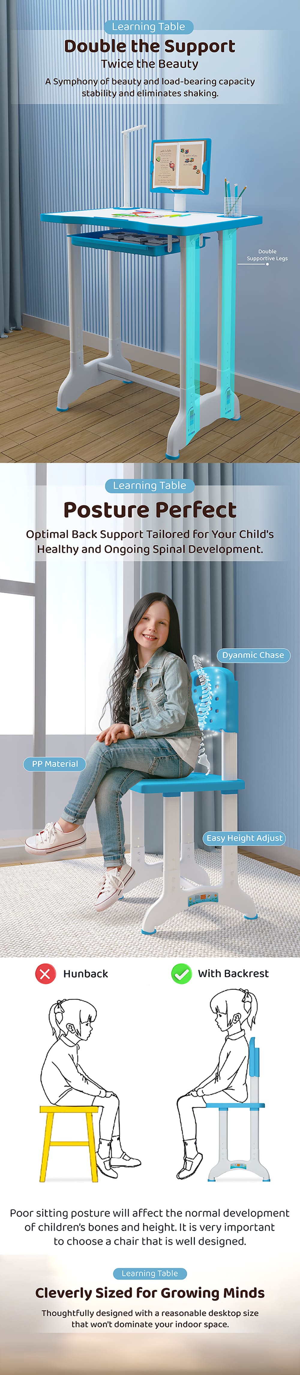 Kids Study Table and Chair Set