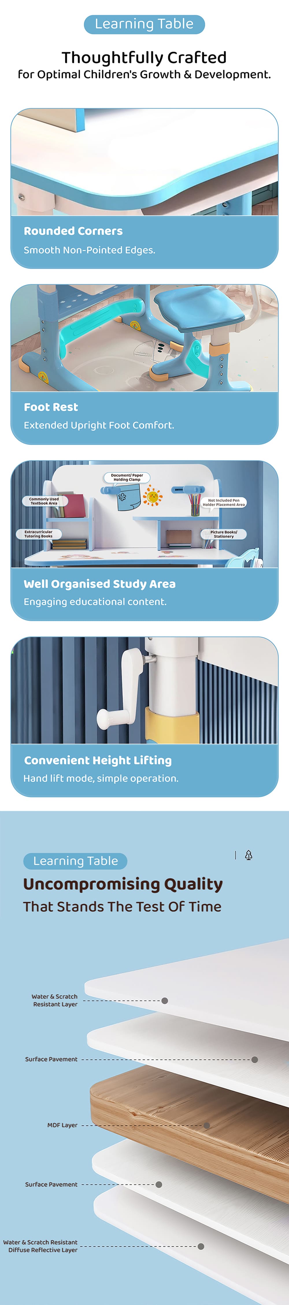 Kids Study Table and Chair Set