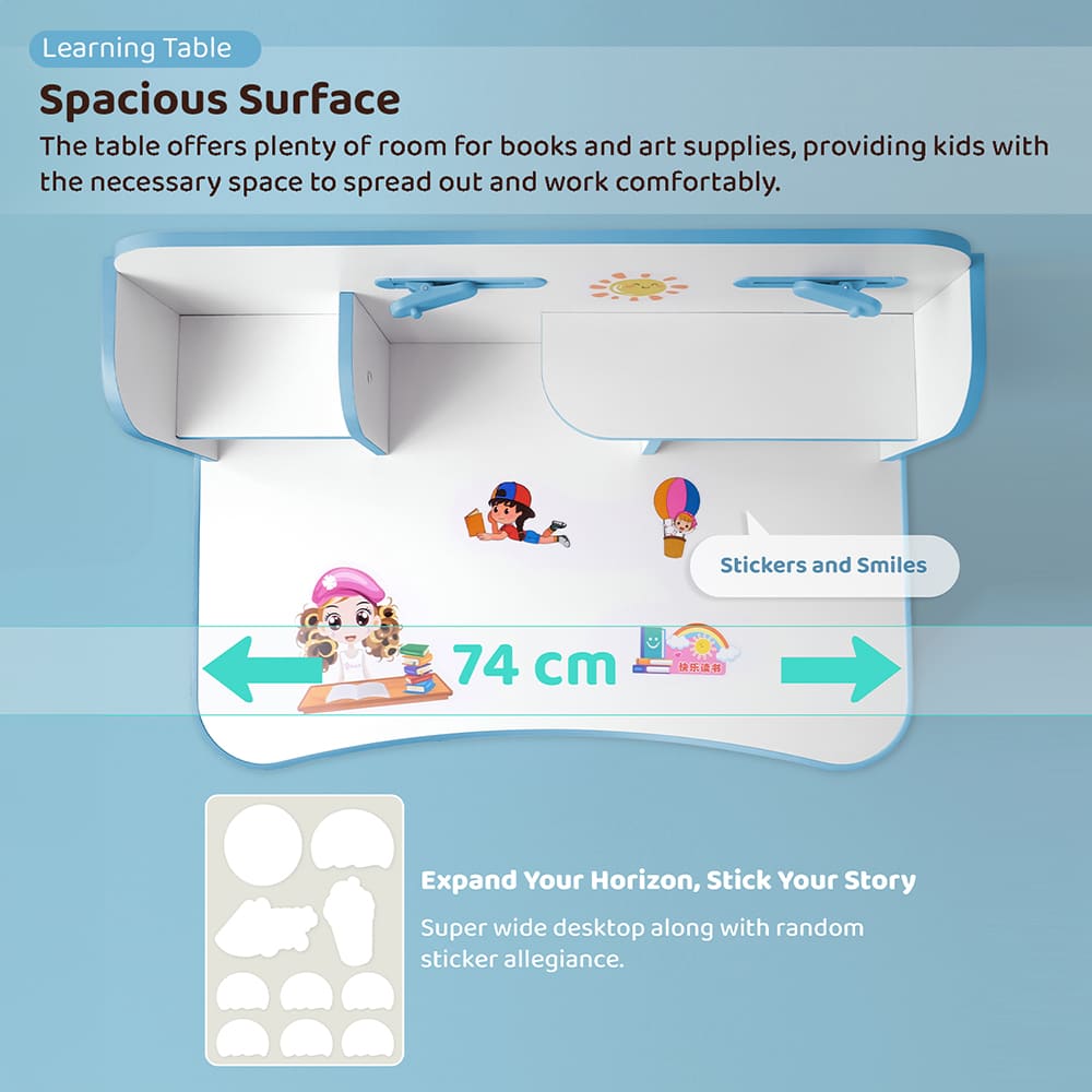 Kids Study Table with Spacious Storage