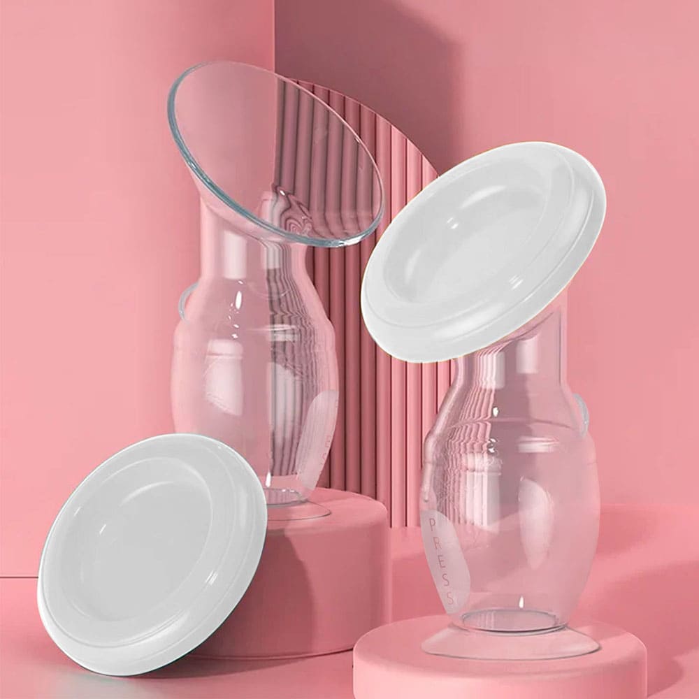 StarAndDaisy Manual Breast Pump - Compact and Portable Breast Milk Collector for Baby Feeding with Dual Suction Ring