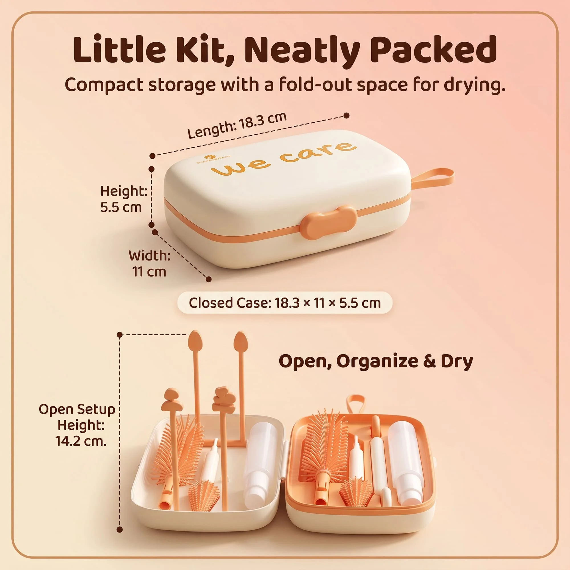 orange bottle cleaning brush