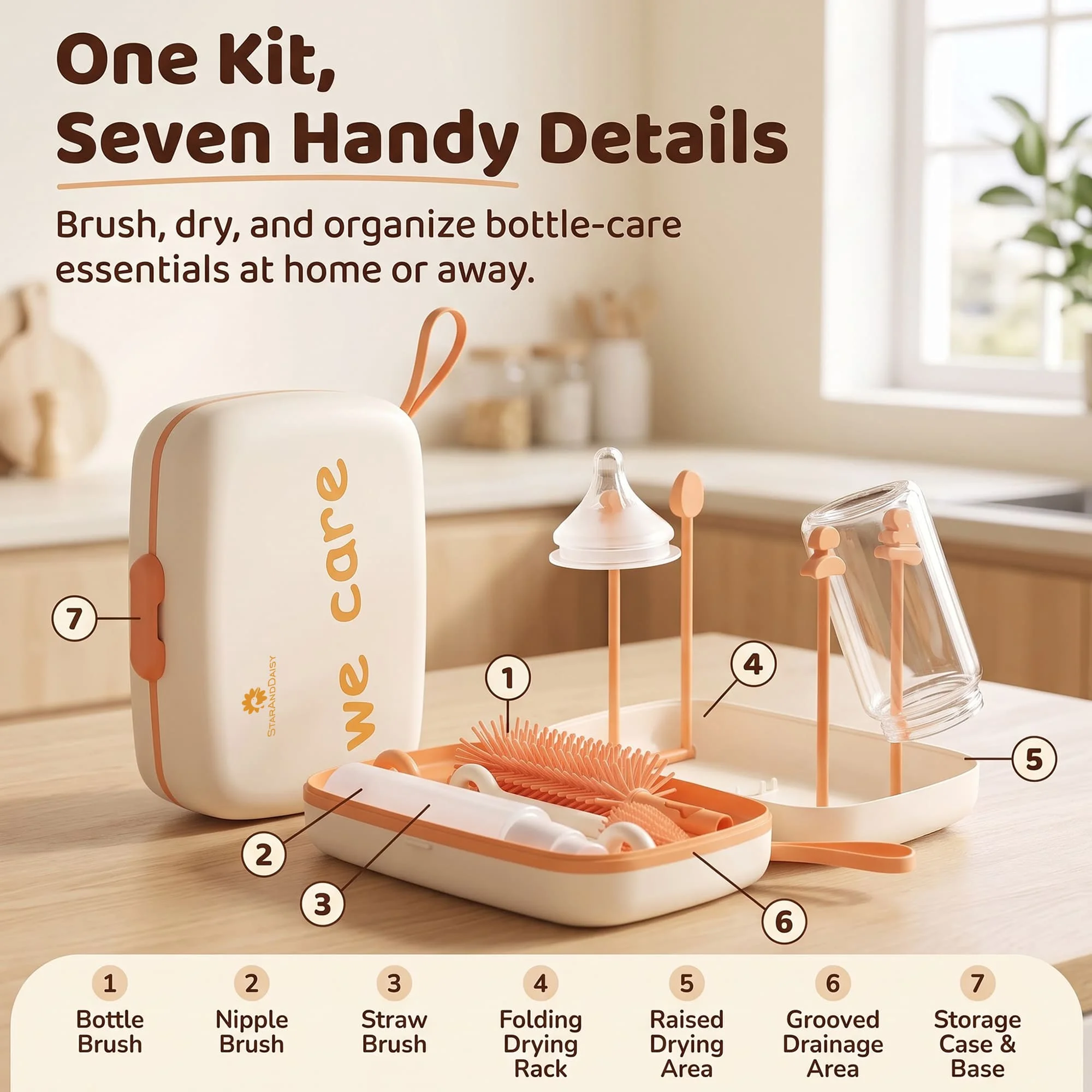 orange bottle cleaning brush