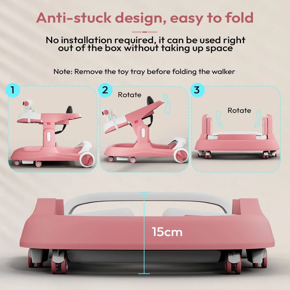 Baby walker with toys