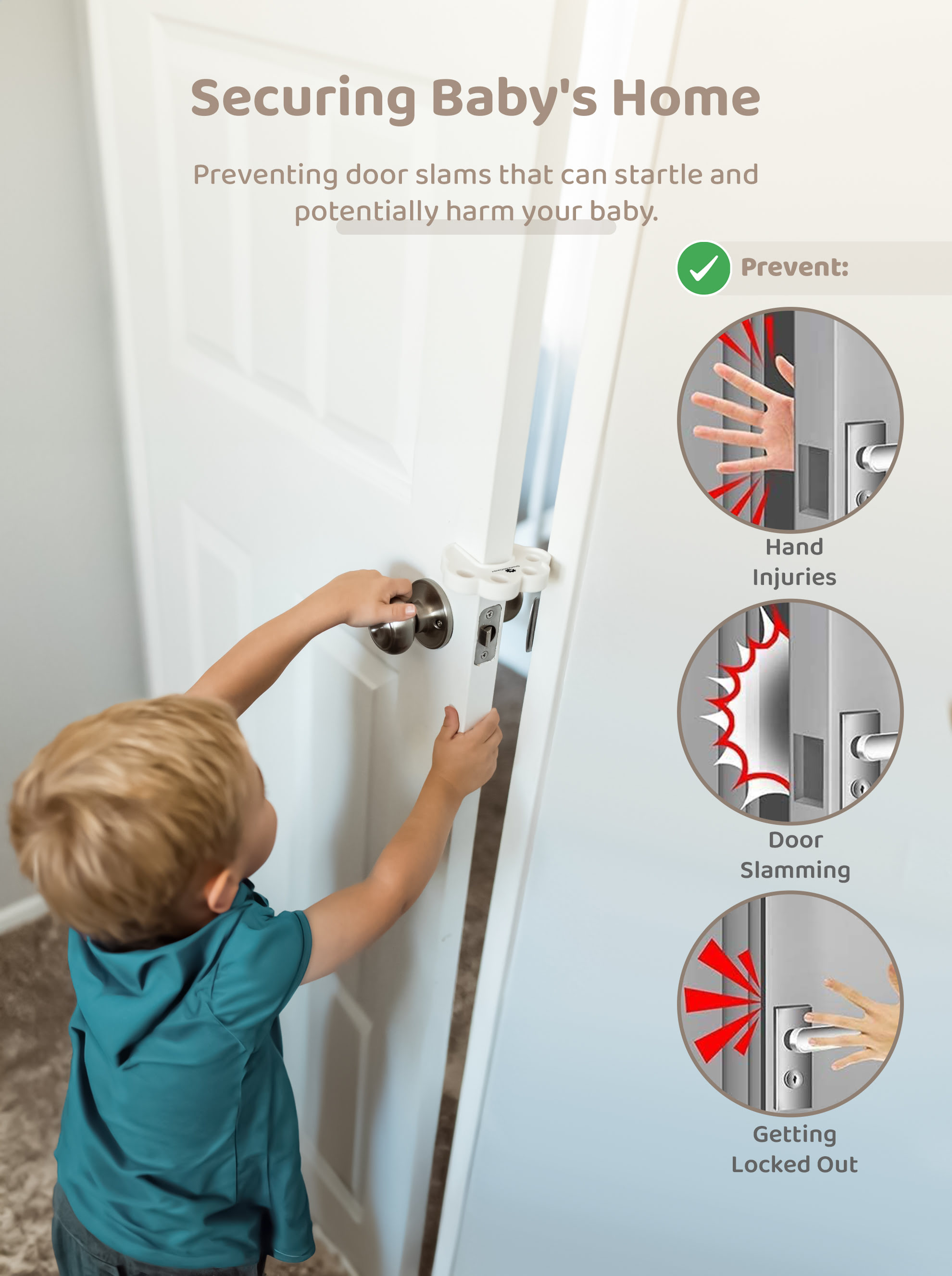 baby safety cat paw door stopper