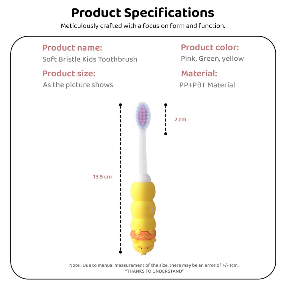 Specification of Soft Bristle Toothbrush for Children