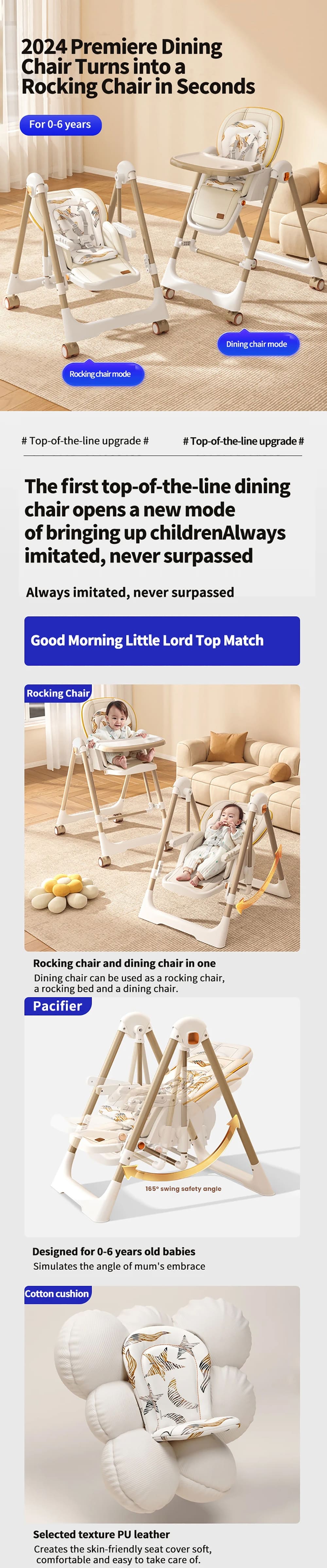 Upgraded Galaxy star Multifunctional Baby Dining Chair