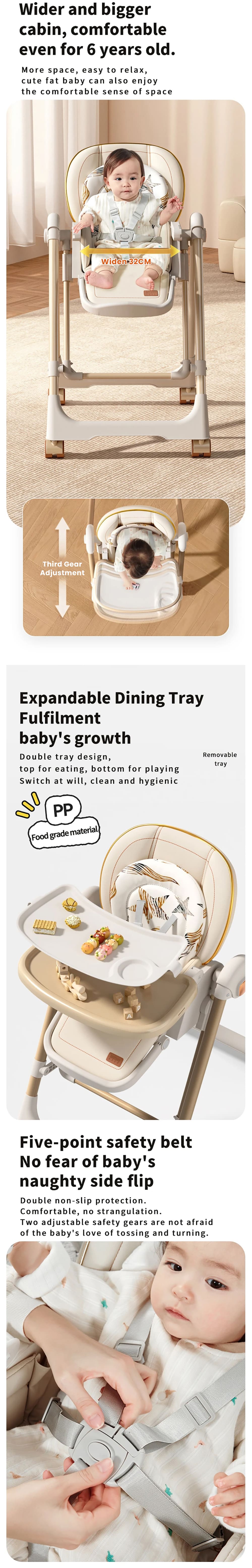 Upgraded Galaxy Star Dining Chair with Expandable Tray