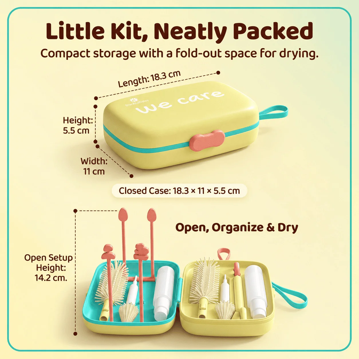 yellow bottle cleaning brush