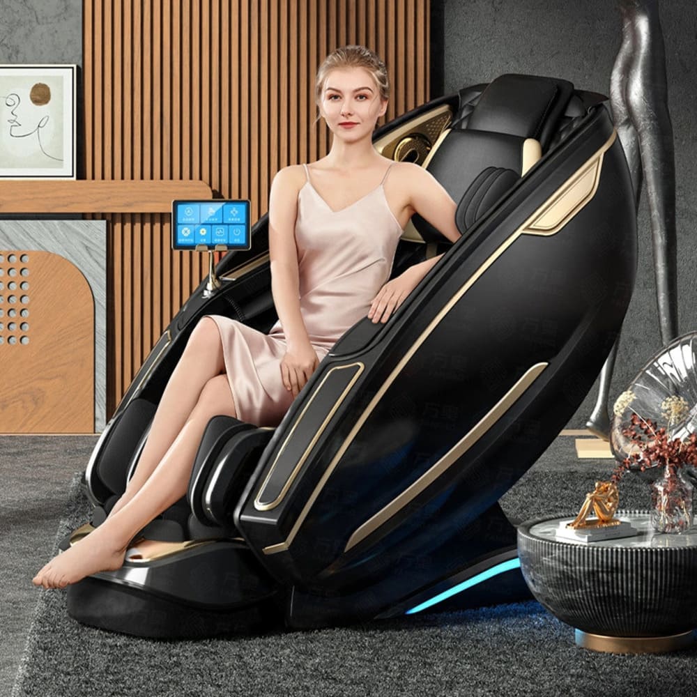 StarAndDaisy Deluxe 3D Ultimate Massage Chair with Zero Gravity, 3D Roller, and LCD Control panel - T400-Black