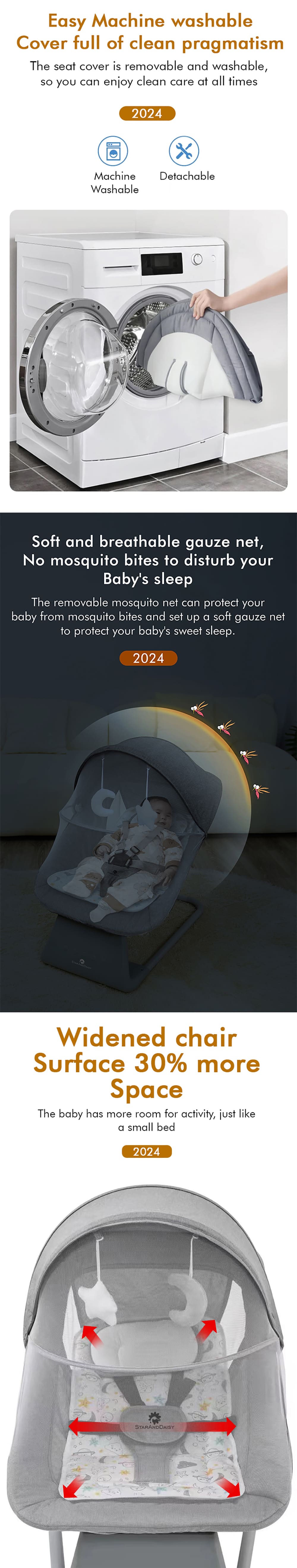 Electric Baby Rocker with Remote Control