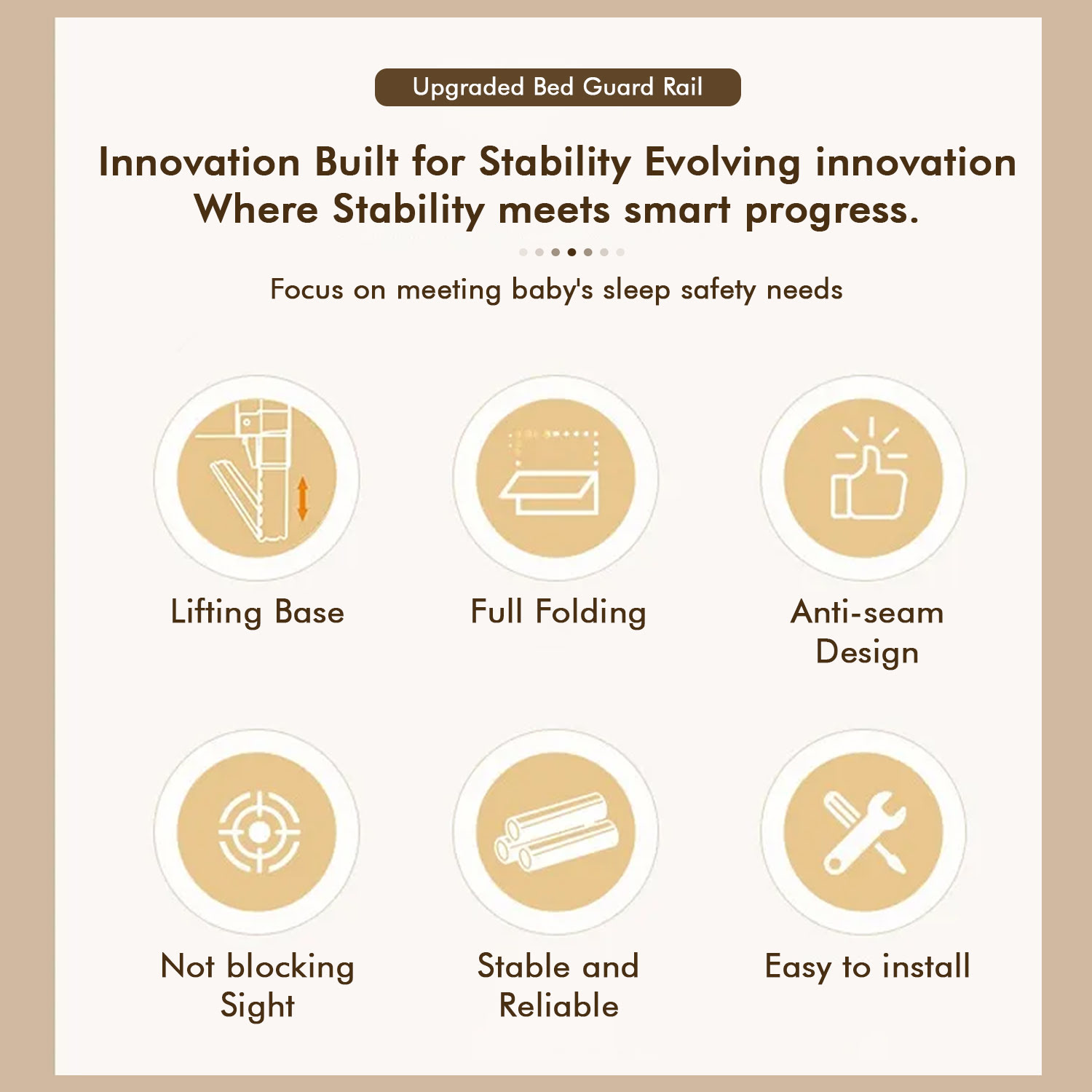 Foldable Baby Bed Fence, Bed Rails for Toddlers Safety