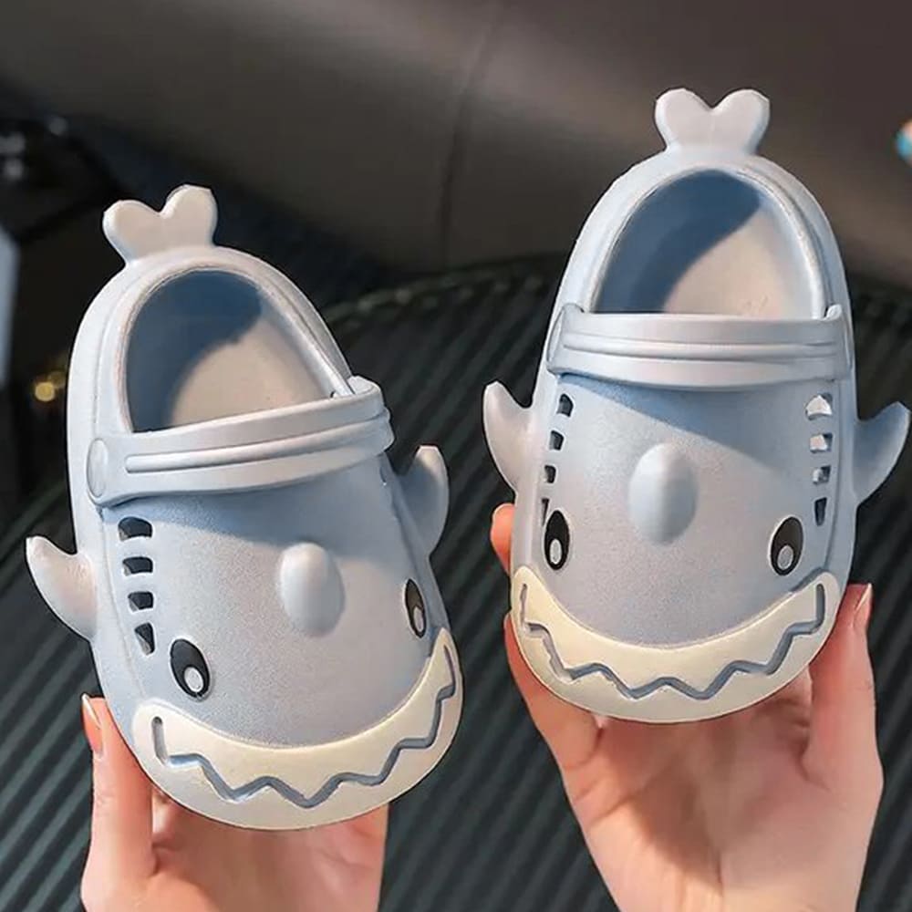 StarAndDaisy Shark Slipper for Kids, Kids Slippers Summer Beach Shoes for Boys Girls waterproof Non-Slides - JH-902-GREY