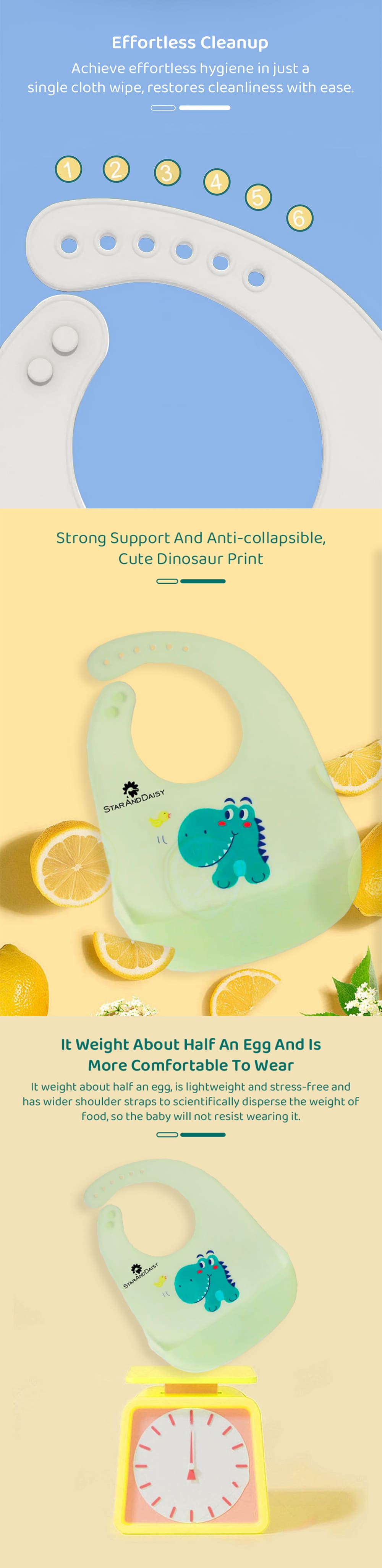 Waterproof Silicone Bib for Feeding