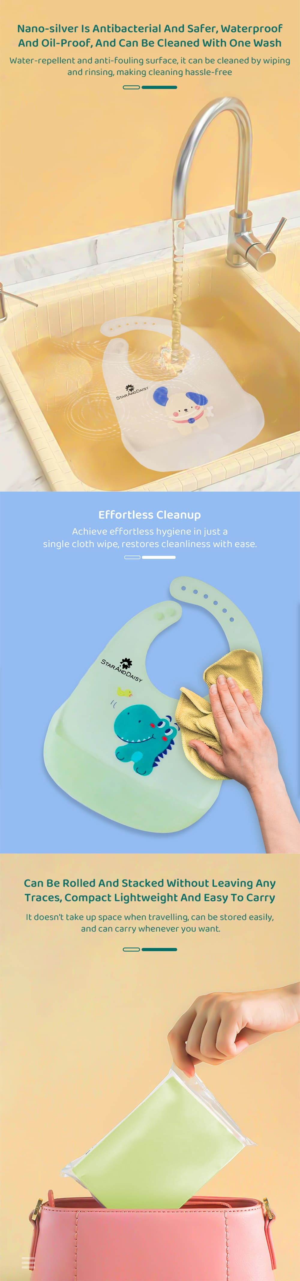 Waterproof Silicone Bib for Feeding