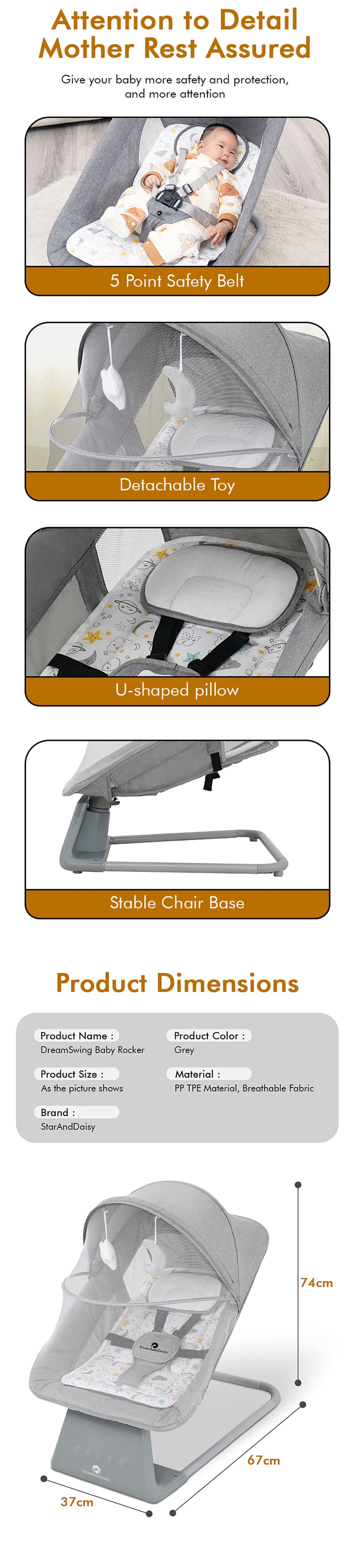 Specification of Baby Electric Rocker