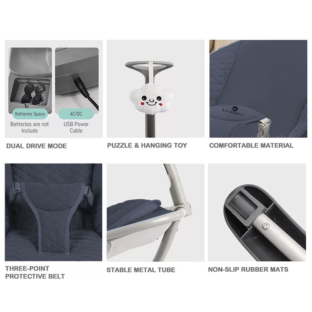 Automatic First Swing Rocker with 3 Point Safety Belt