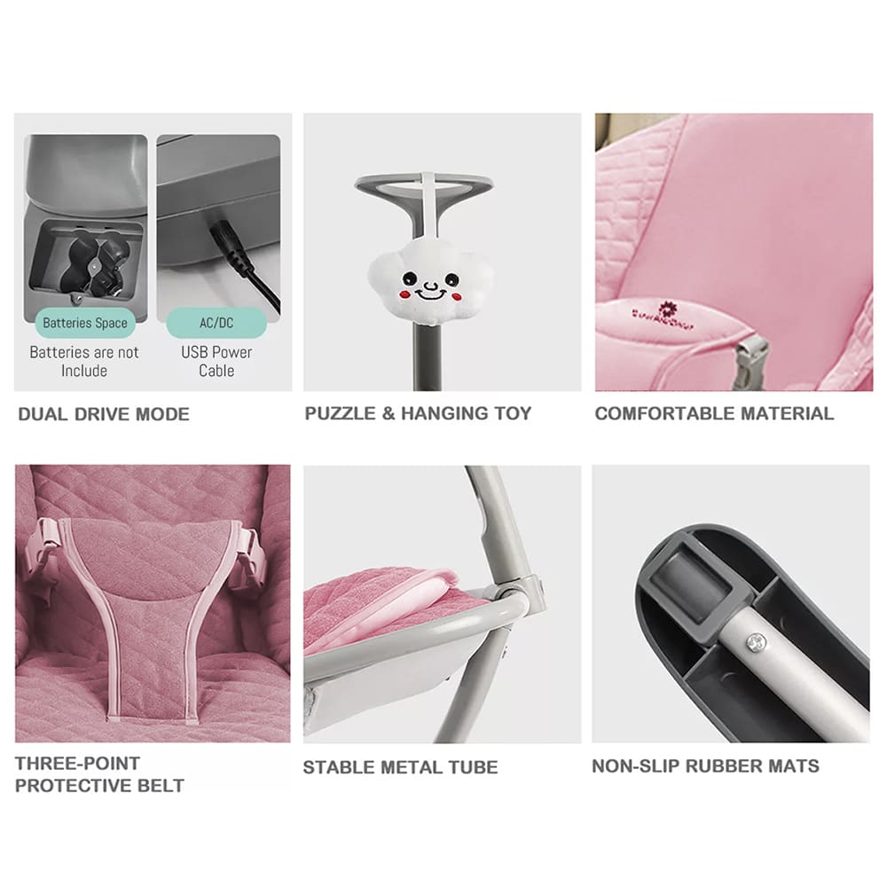 Automatic First Swing Rocker with 3 Point Safety Belt